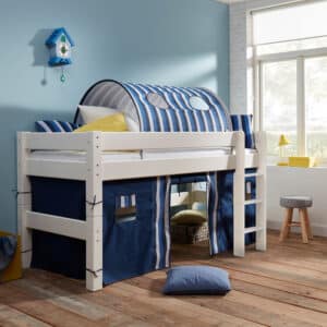 Kids’ half-tall bed with a vertical ladder LAHE 110