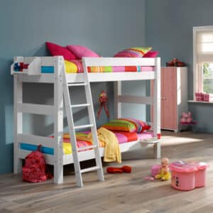 LAHE bunk bed 90 x 200 cm - with a sloped ladder