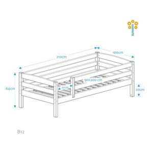 FANTAZY lastevoodi turvapiiretega 90x200 cm