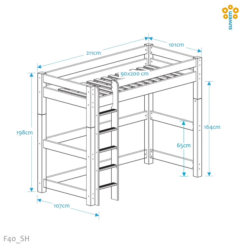 F40SH-6.jpg Ekstra kõrge voodi püstredeliga LAHE - Image 6