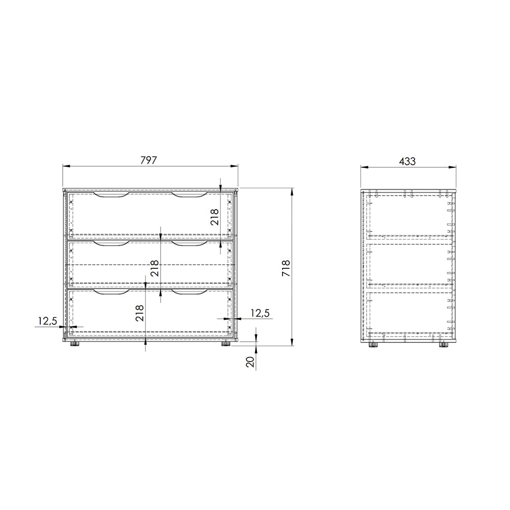 ST22W-D-S-K-12.jpg Robin poolkõrge voodi 90x200 cm kummuti, riiuli ja väljatõmmatava lauaga - Image 11